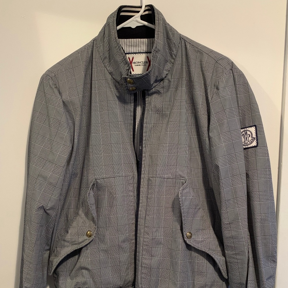 Moncler Gamme Bleu Checked Windbreaker Jacket